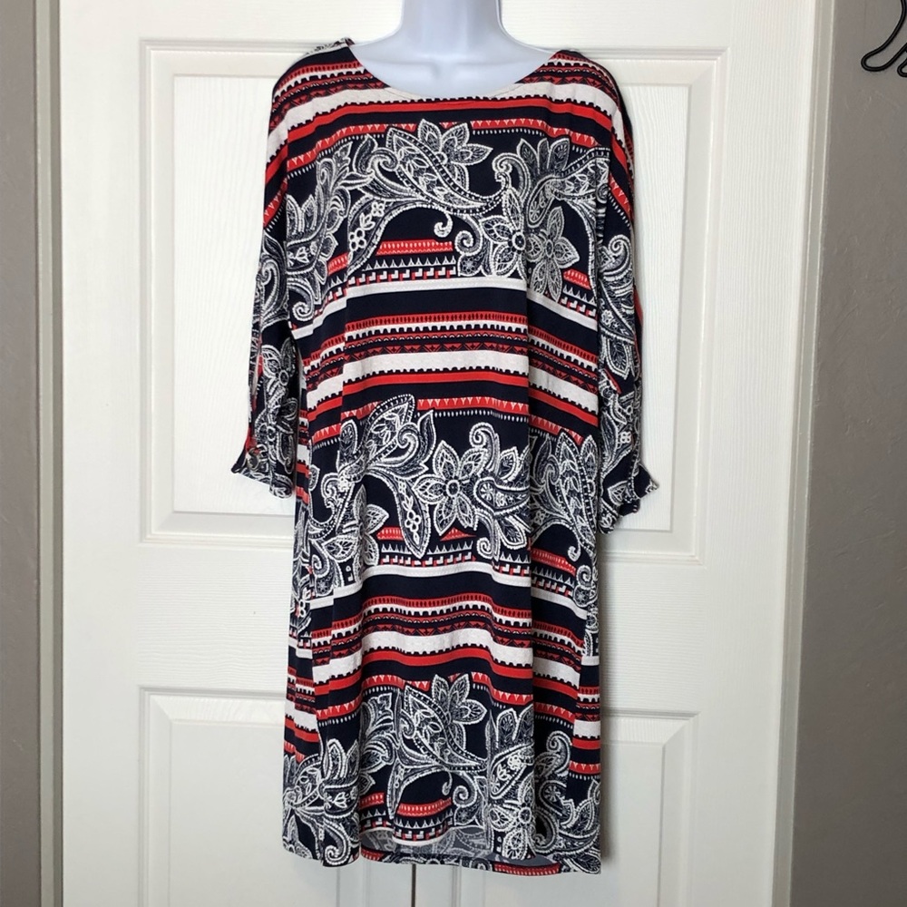 EST. 1946 Paisley Print Tunic Boho Dress XL (0001)